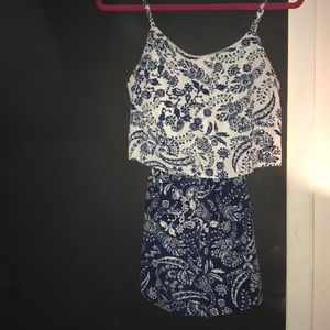 Blue & White Romper